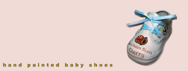 Picture of a Hand Painted Baby Shoe